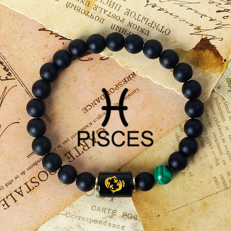 Virgo Leo Libra Horoscope Bracelets Women Natural Stone Beads 12 Zodiac Sign Constellation Bracelet Birthday Friendship Jewelry