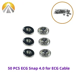 50pc Each Bag Size 4.0 Female ECG Snap for ECG EKG Cable Snap Type Patient End ECG Electrode