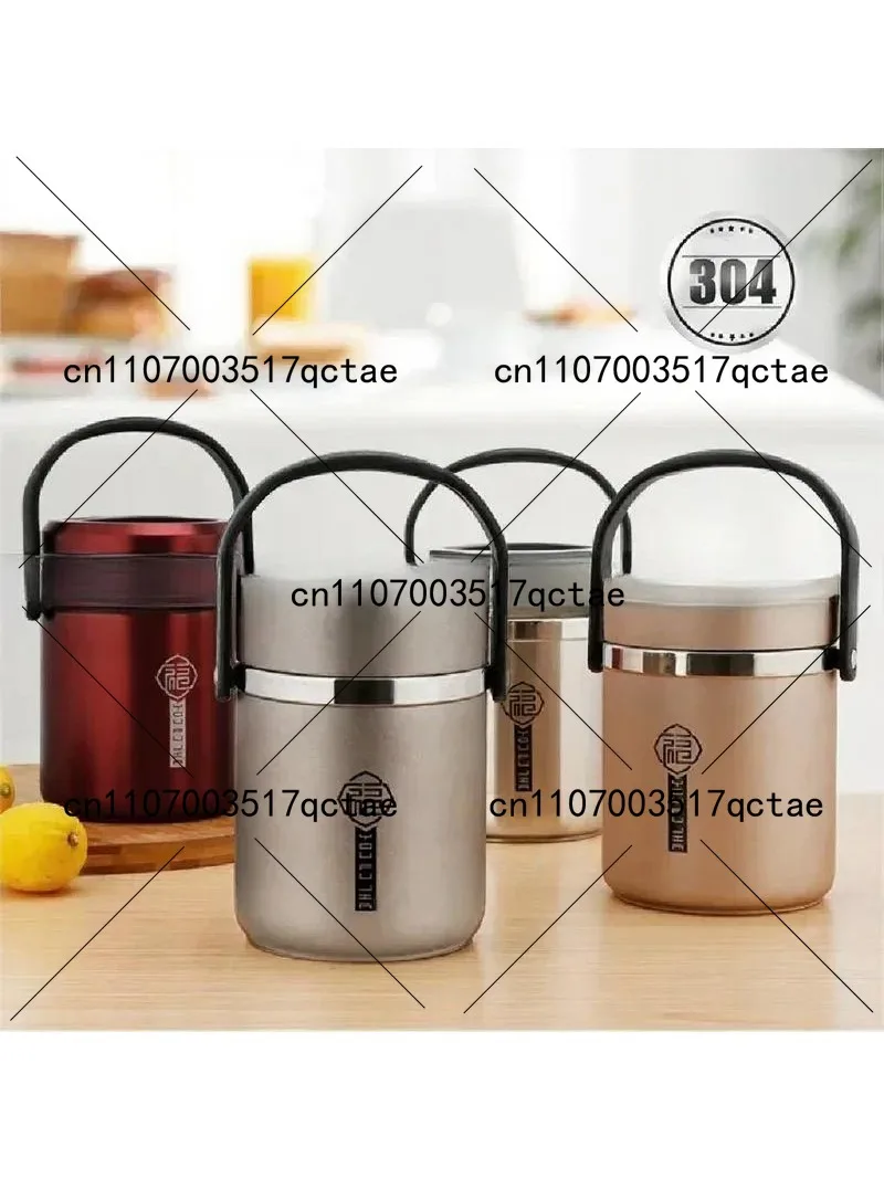 

6 Hours Thermal Vacuum Lunch Box 304 Stainless Steel Insulated Food Container Large Picnic Bento Box Set for Adults