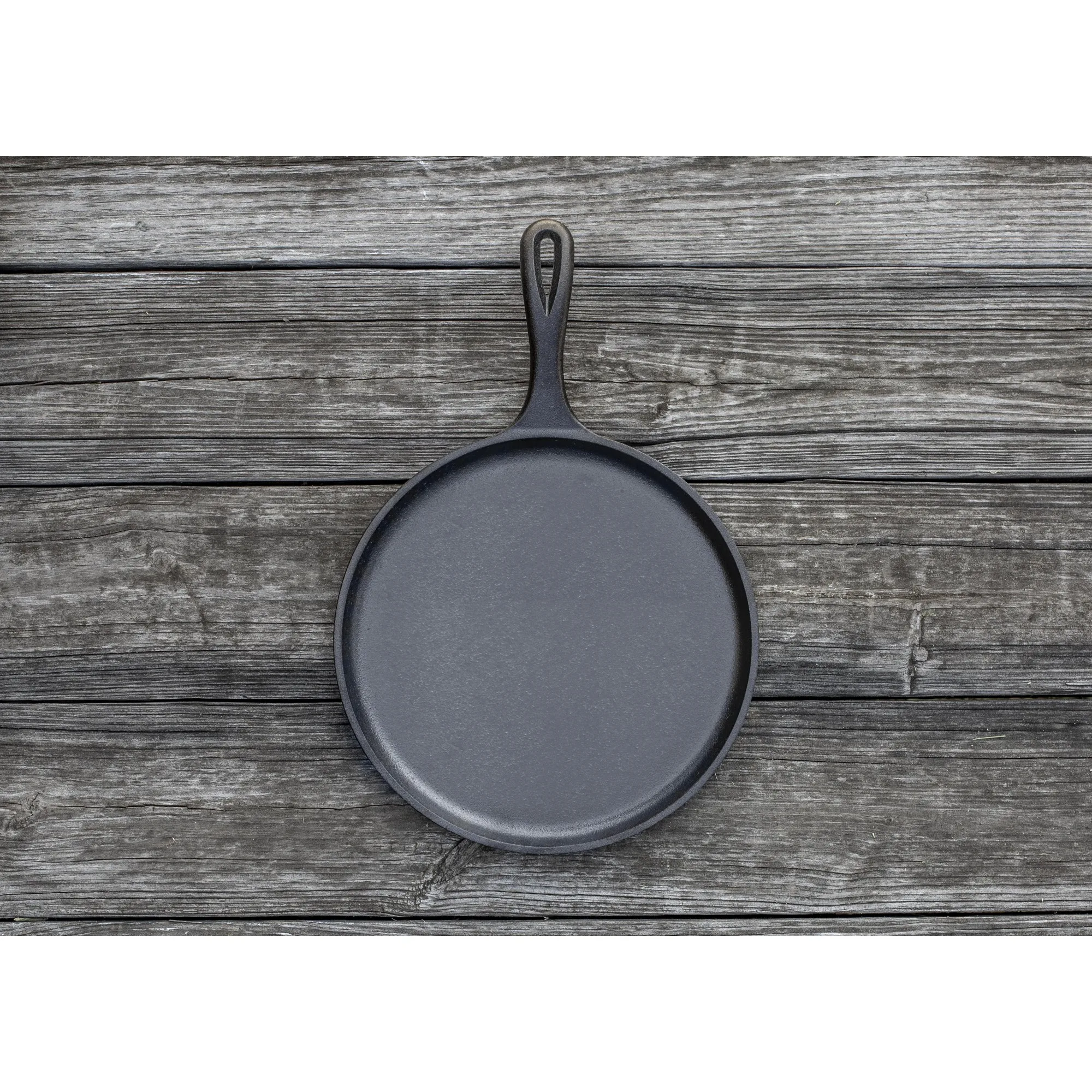 10.5 Inch Cast Iron Griddle / Comal,Easy-grip handle