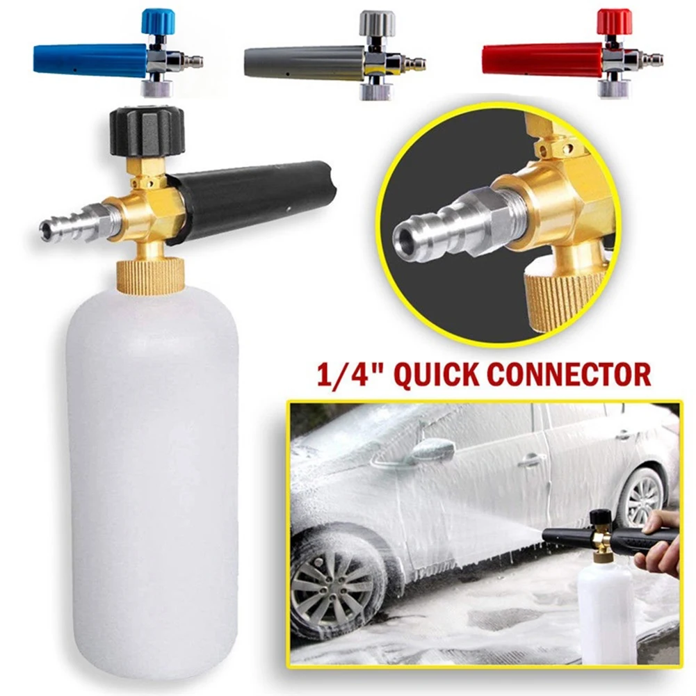 

Adjustable Rotary Nut Pressure Washer Snow Foam Spray Lance with 1L Soap Bottle