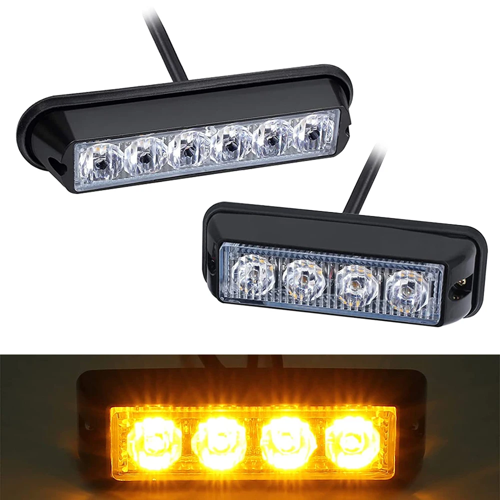 

(2 шт./партия) 4 светодиода 6 светодиодов Водонепроницаемый автомобильный Грузовик мигающий сигнальный фонарь светодиодный аварийный свет аварийный светодиодный стробоскоп свет Маяк 12 В/24 В