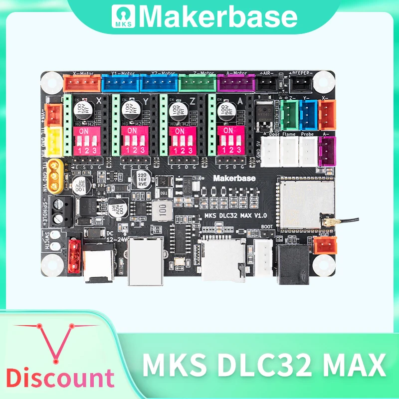 Makerbase MKS DLC32 MAX Płytka do grawerowania laserowego CNC i kontroler grawerowania laserowego 60W Grawerowanie laserowe Grawerowanie obrotowe osi A