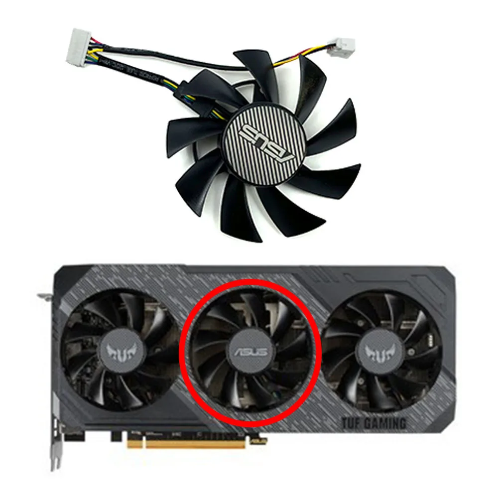 75mm FD8015U12D RX 5700 RX 5700 XT gpu cooler for ASUS GTX 1660 Ti 1660 Super RX 5700 XT TUF X3 OC graphics card cooling fan