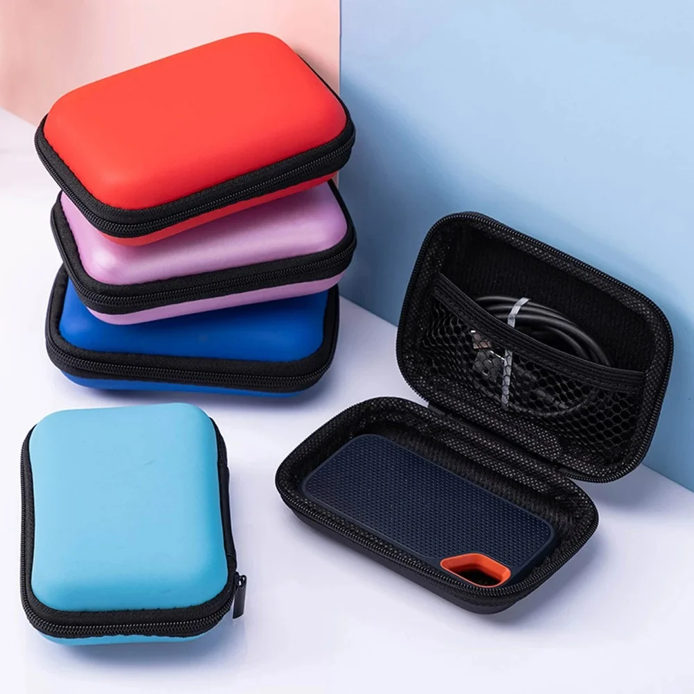 Sac de rangement Portable étanche EVA pour écouteurs, 1 pièce, boîte de jeux pour câbles de données, étui de protection de voyage pour écouteurs, organisateur de Cube de cartes