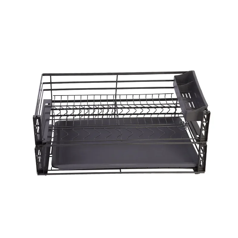 Nano large three-sided pull basket, bowl basket, thickened with cover plate