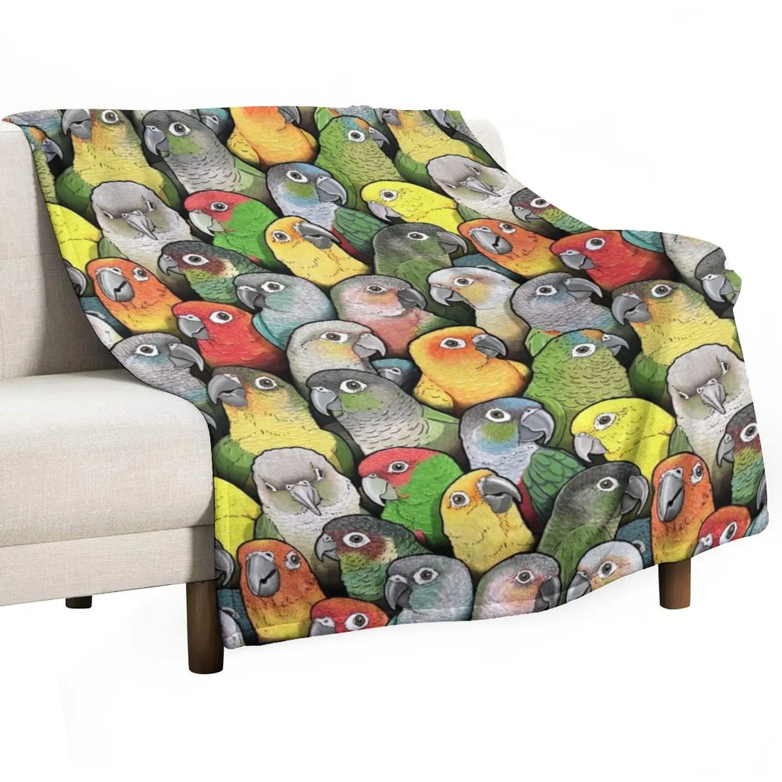 

Colour of Conures Throw Blanket Furry Luxury Throw for sofa For Baby Blankets