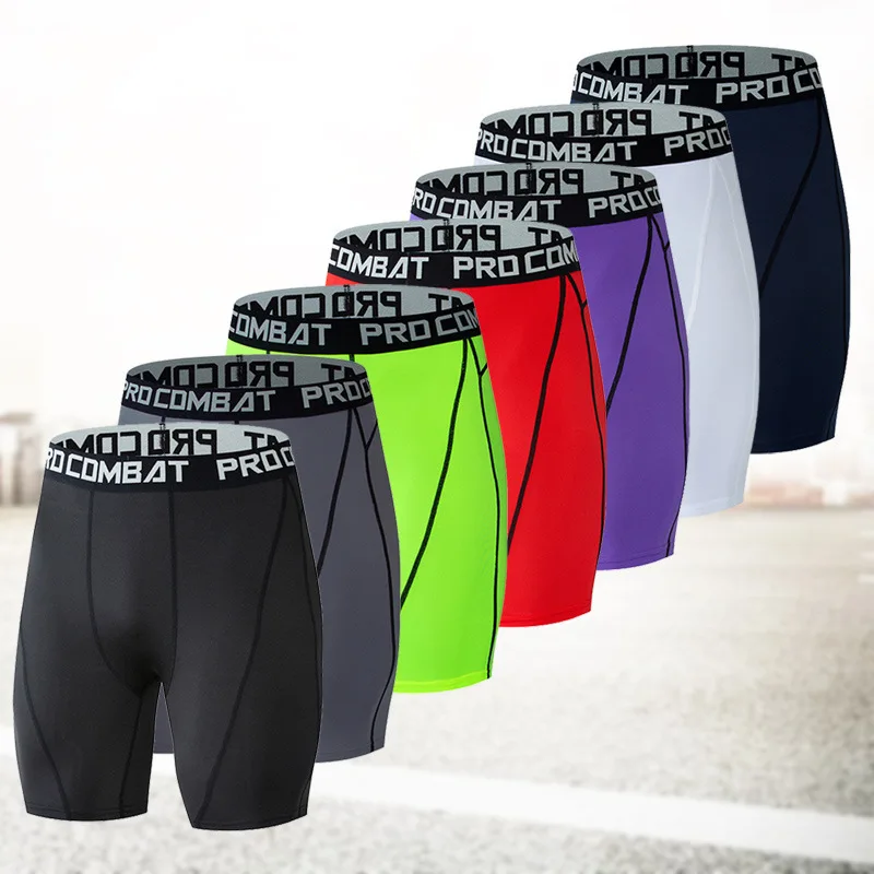 

Tight sports shorts men's elastic quick-drying breathable running training pants fitness shorts