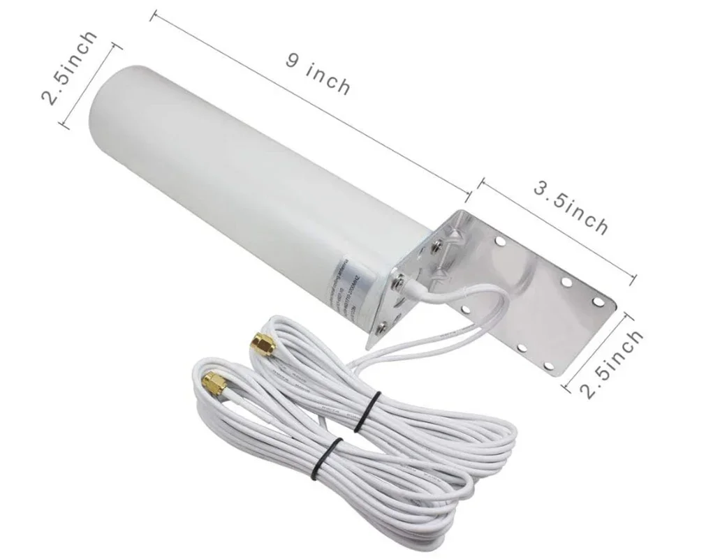 Antena omnidireccional externa de largo alcance 4G LTE para exteriores con conector SMA de alta ganancia de 12dbi para módem enrutador 3G 4G