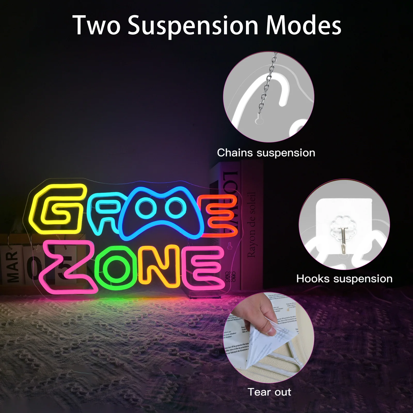 Game Zone Neon Sign Custom Gaming Wall Decor 5/12V USB Powered For Bedroom Bar Shop Game Room Man Cave Decor Gift For Game Lover