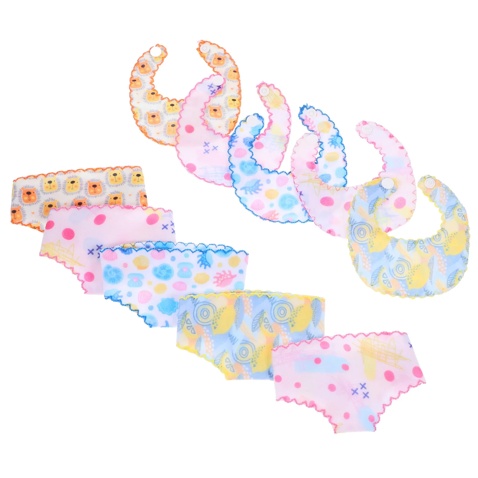 

5Sets Underpants Bibs Accessories Realistic Pretend Play Good Gift People Like Dressing Up Exquisite Details