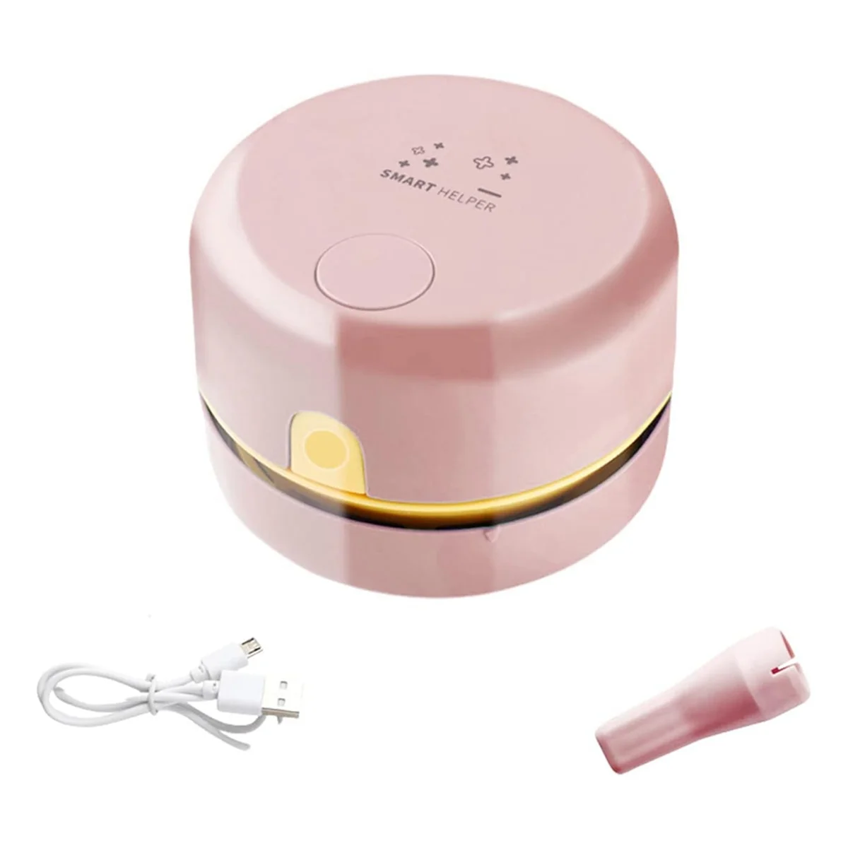 Desk Vacuum Cleaner, Mini Table Dust Vacuum Cleaner, Rechargeable Table Dust Sweeper,Handheld Dust Cleaner Table-Pink