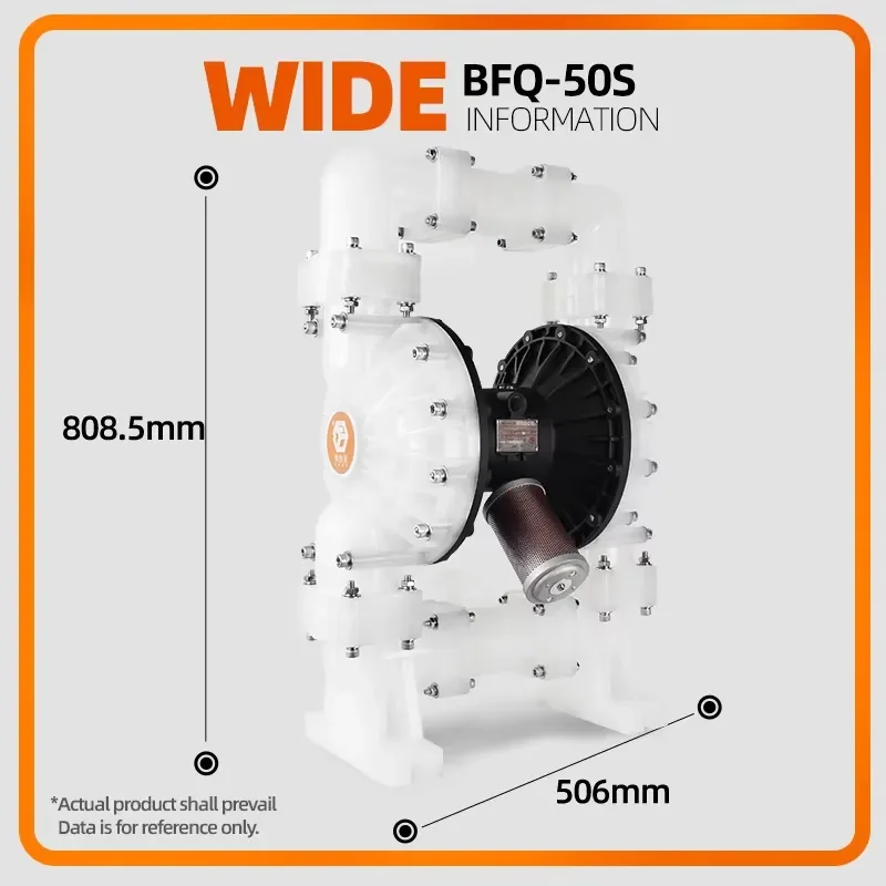 BFQ-50S Air Driven Pump Chemical Resistance Polypropylene Pneumatic Pump Membrane Pump