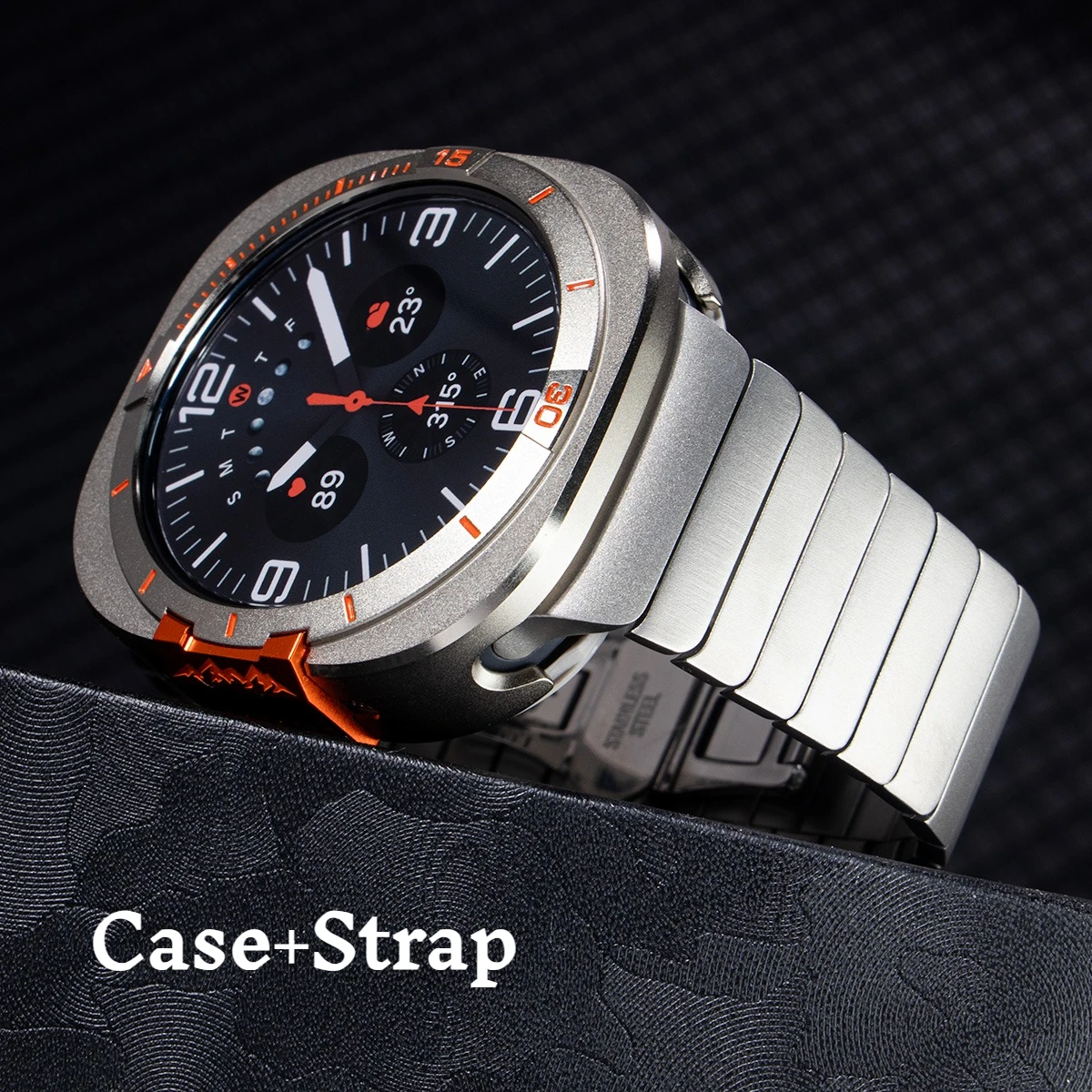 

Ремешок и корпус из нержавеющей стали для Samsung Galaxy Ultra 2025, металлический чехол-накладка с защитой экрана для Galaxy Ultra 47, мужской браслет