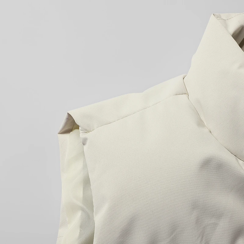 DIY men's cotton lined sleeveless vest, zipper sleeveless jacket, 3D printed sleeveless T-shirt, outdoor vest windproof and warm