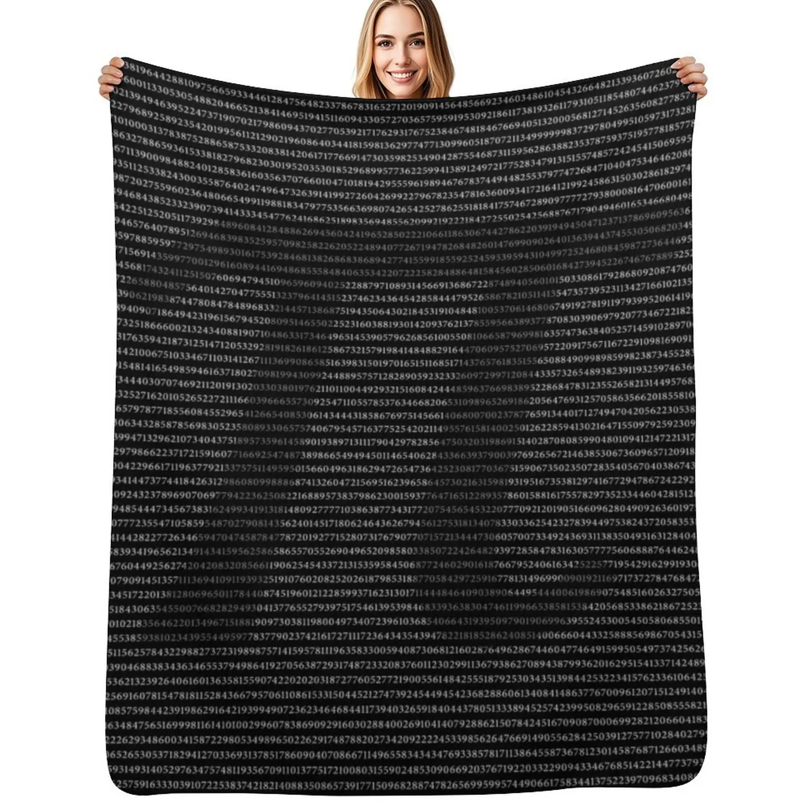 

Pi digits Throw Blanket For Sofa Thin Picnic Multi-Purpose Hairys Blankets