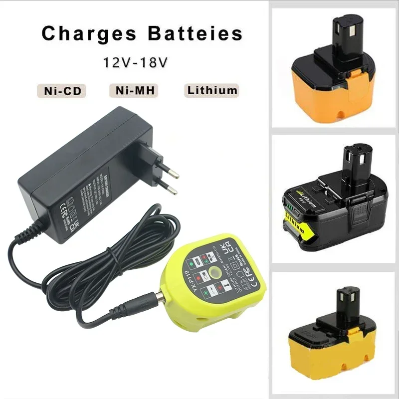 Li-ion Ni-MH Ni-CD Battery Charger With Overcharge Protection For Ryobi 12V 18V P107 P108 Electric Power Tools Accessories Parts