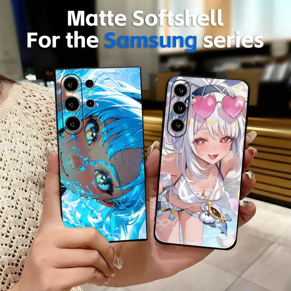 Genshin Impact Mualani  Phone Case Soft Black For Samsung S26 S25 S24 S23 S22 S21 S20 Plus Ultra Note20