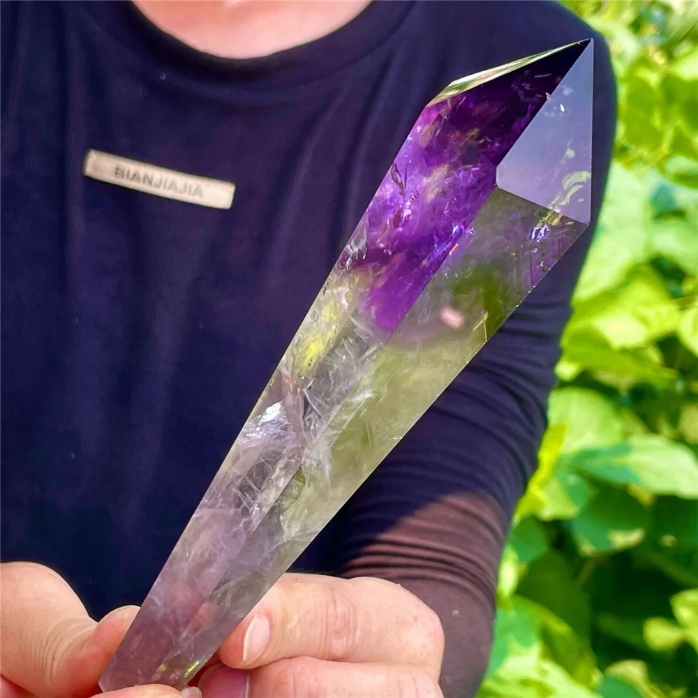 

Magical Rare Natural Uruguayan Amethyst Magic Wand Quartz Crystal Mineral Healing Home Office Degaussing Decoration Energy Gem