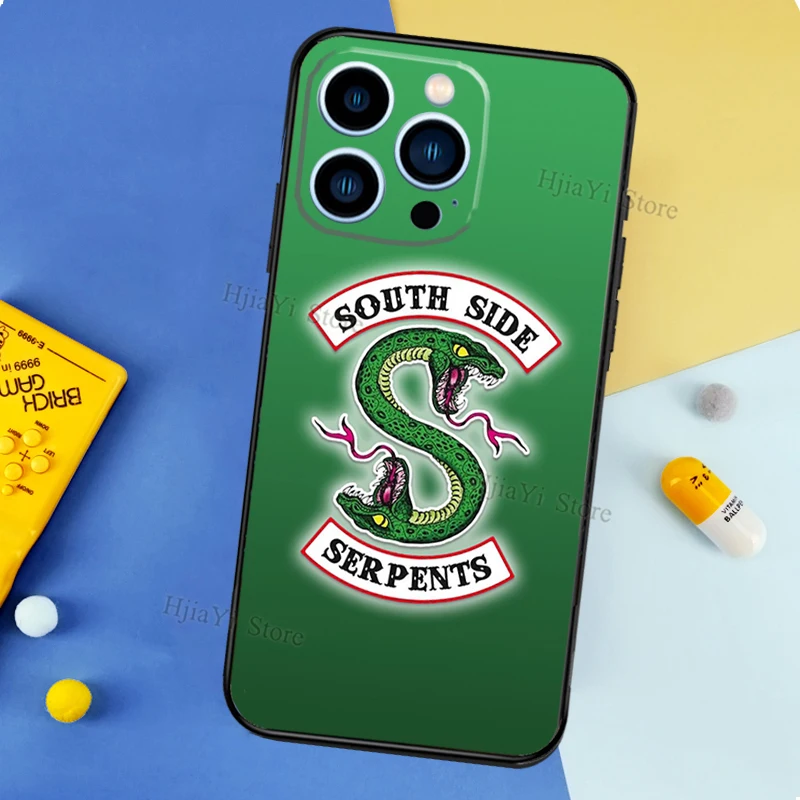 South Side Serpents Riverdale Case For iPhone 11 14 15 16 Plus Soft Phone Cover For iPhone XR X XS 12 13 Pro MAX Mini