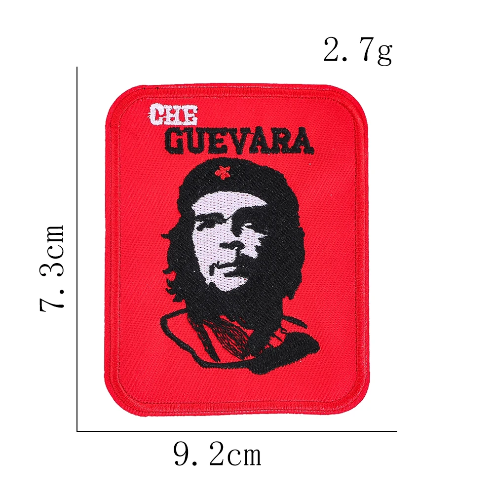 Che Guevara Cuba Theme Embroidered Patches Set Iron on for Clothing Jacket Backpack Decor Applique Supply Wholesale