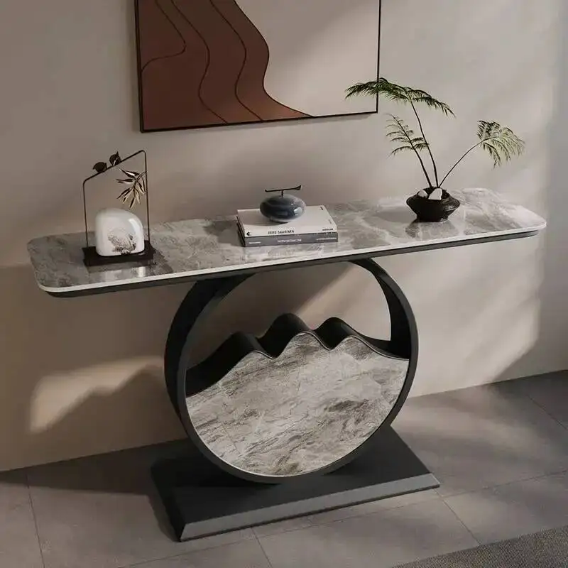 

Metal Center Midcentry Marble Modern Console Table Hallway Console Table Luxury Entrance Wohnzimmer Tisch Living Room Furniture