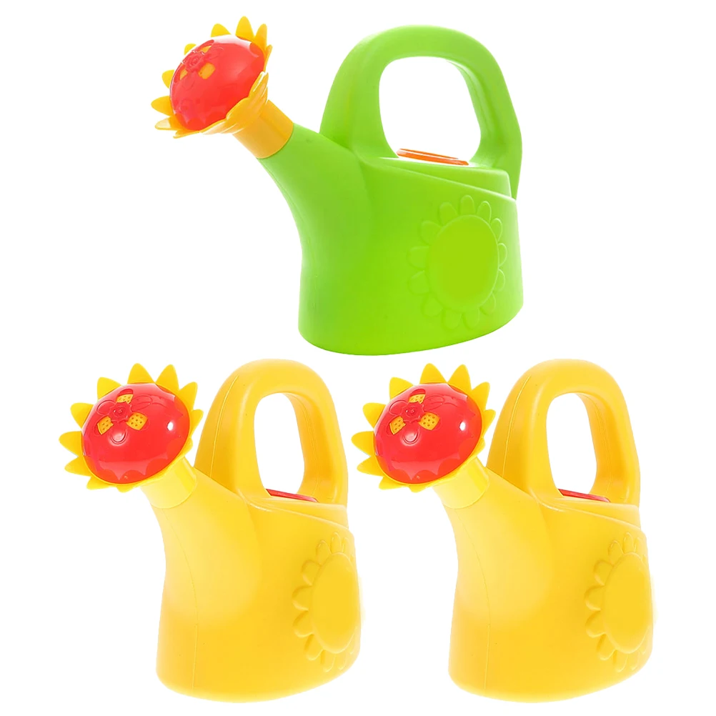 3 個のプラスチック製じょうろ子供用愛らしい子供用お風呂リアルなじょうろアクション付き軽量幼児屋外庭園