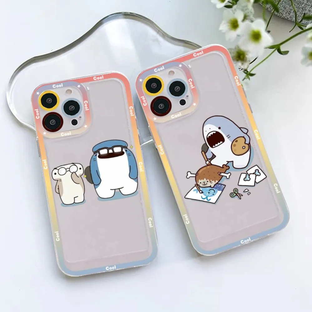 kawaii shark Phone Case For Redmi 7 8 9 A For Redmi Note 5 7 8 9 10 11 Pro Max 4G 5G Funfas