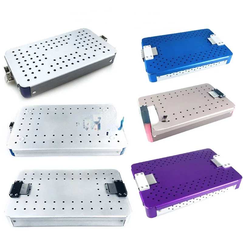 Tray Case Disinfection Box with Silicone Mat Aluminium Alloy Tool