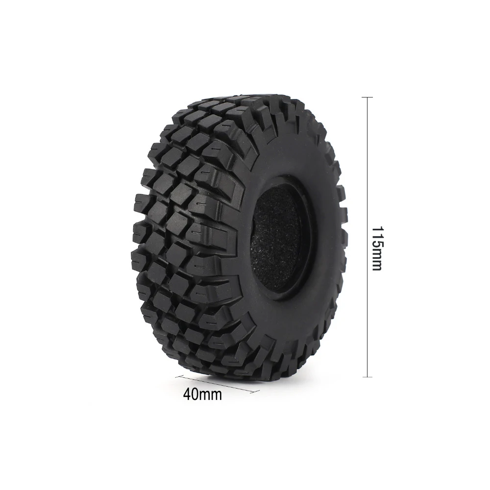 4PCS 1.9 Inch 115mm Rubber Tire Wheel Tyre for 1/10 Off-Road RC Climbing Crawler Car Model Traxxas TRX-4 SCX10 RC4 D90 Toy Part