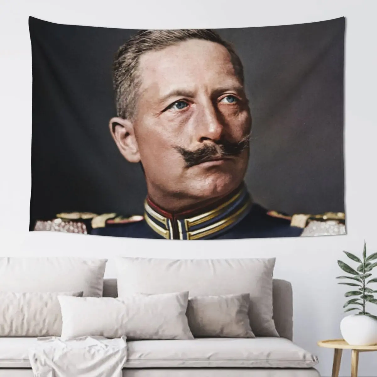 

Kaiser Wilhelm II, 1908 colorized Tapestry Wall Hanging Decor Wall Carpet Home Decor Aesthetic Home Decorations Tapestry