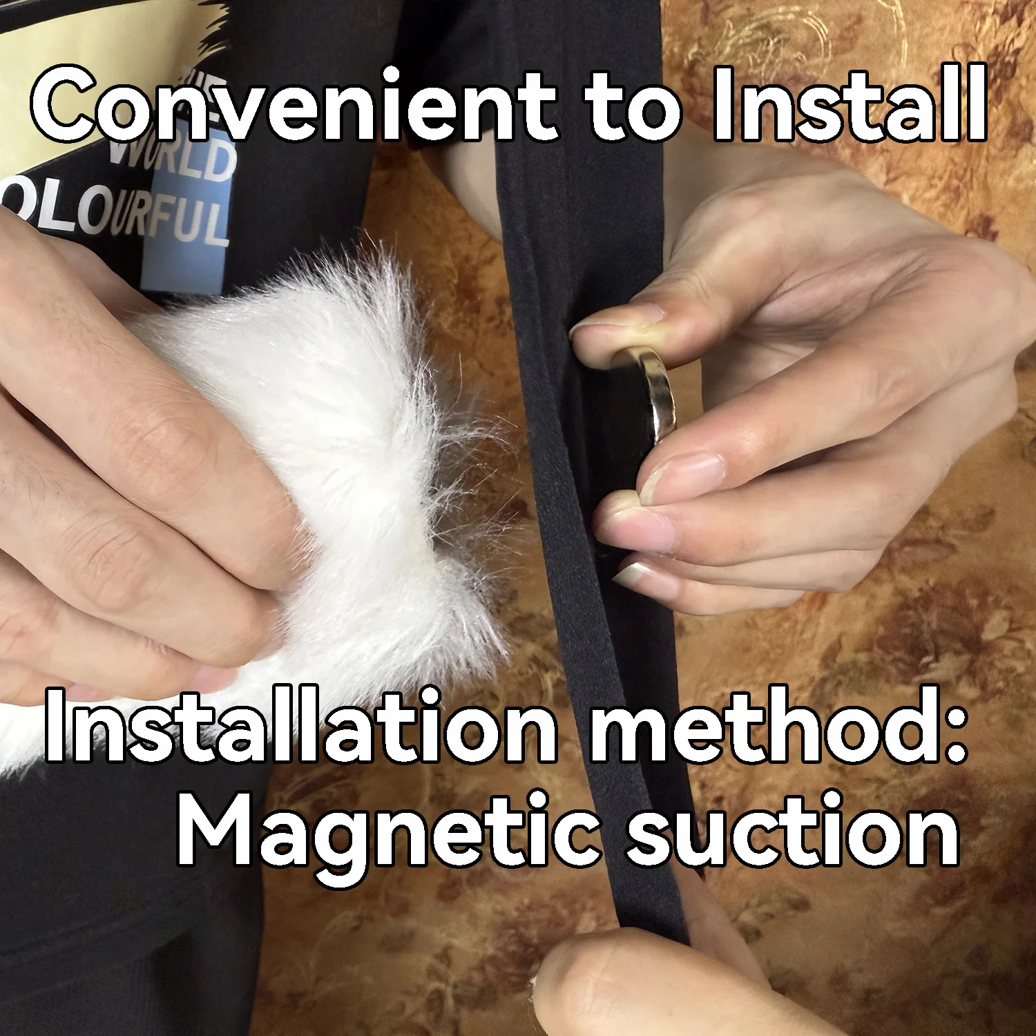 A Movable Rabbit Tail That Combines Voice Control, Swinging, and Patting Functions in One. Props for Role-playing and Performanc