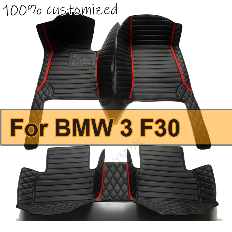 Car Floor Mats For BMW 3 F30 325i 330i 320i 318i Five Doors 2013 2014 15 16 17 18 19 Foot Pads Carpet Cover Interior Accessories