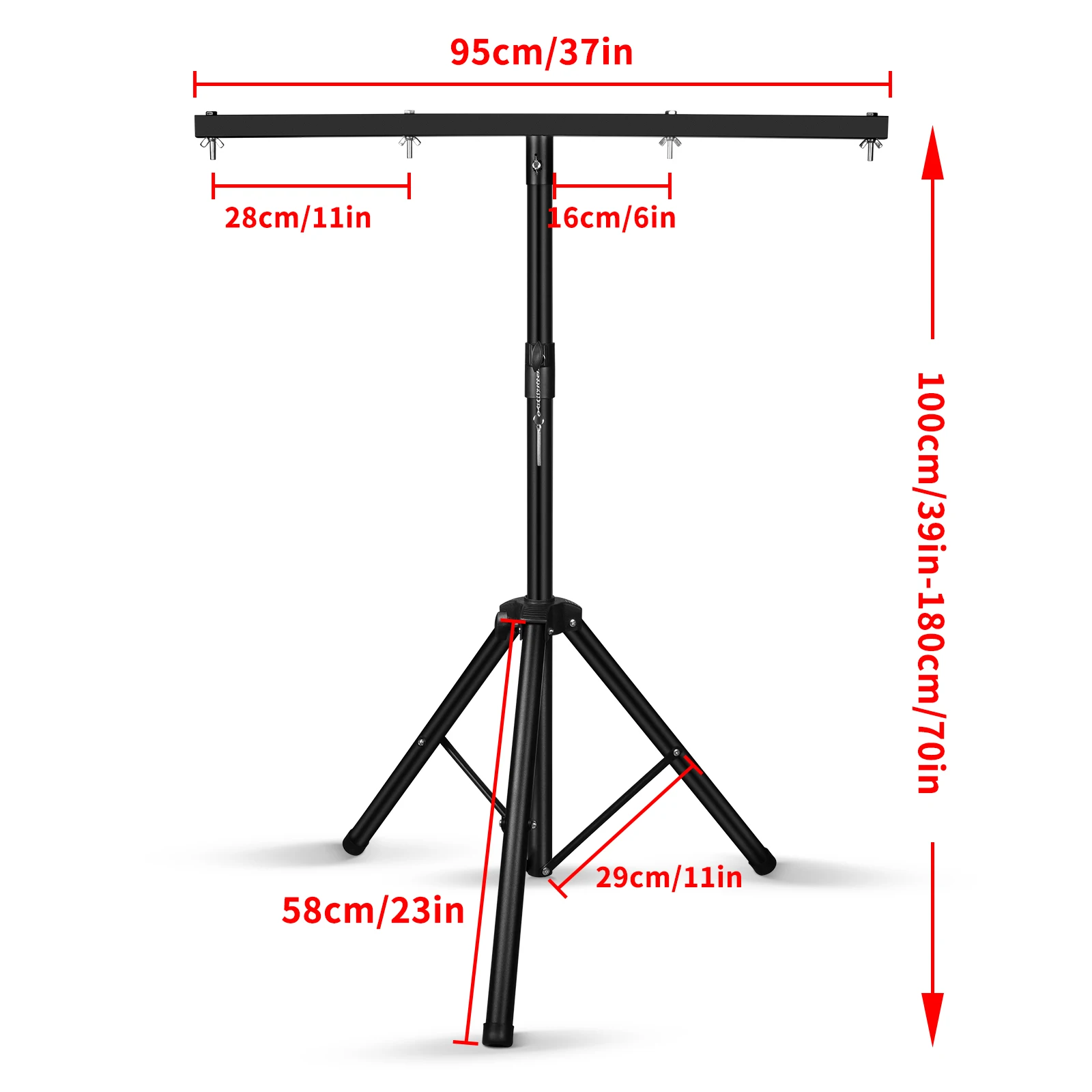 Imagem -06 - King-t-shaped Stand para dj Suporte de Iluminação de Palco Tripé Ajustável para Par Cans Wash Lights Pro Audio u