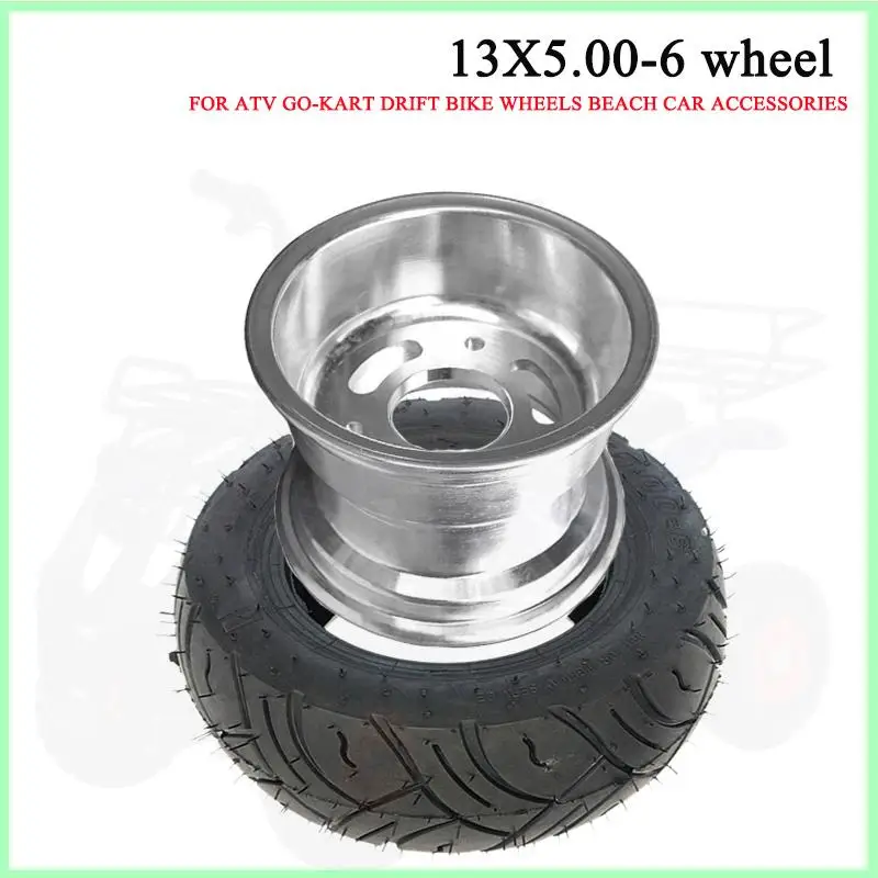 

6 Inch Rim 13x5.00-6 Tire and Rim Wheel For Garden Tractor Rider Mower ATV GO-kart Drift Bike Wheels beach car accessories