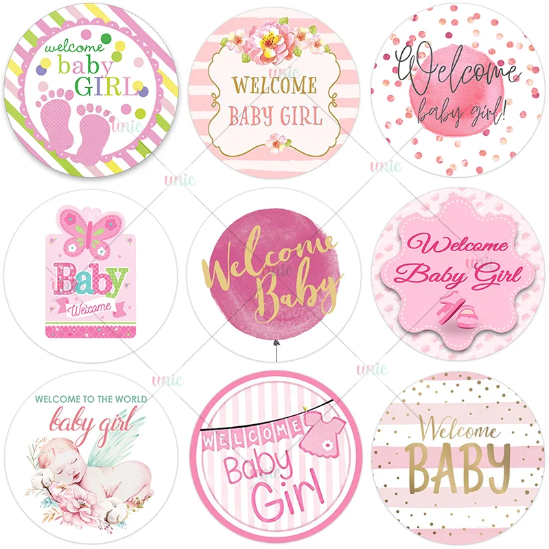 Hello Baby Welcome Baby Girl It Is A Girl Stickers Gender Reveal Baby Shower Party Decor Labels Welcome Newborn