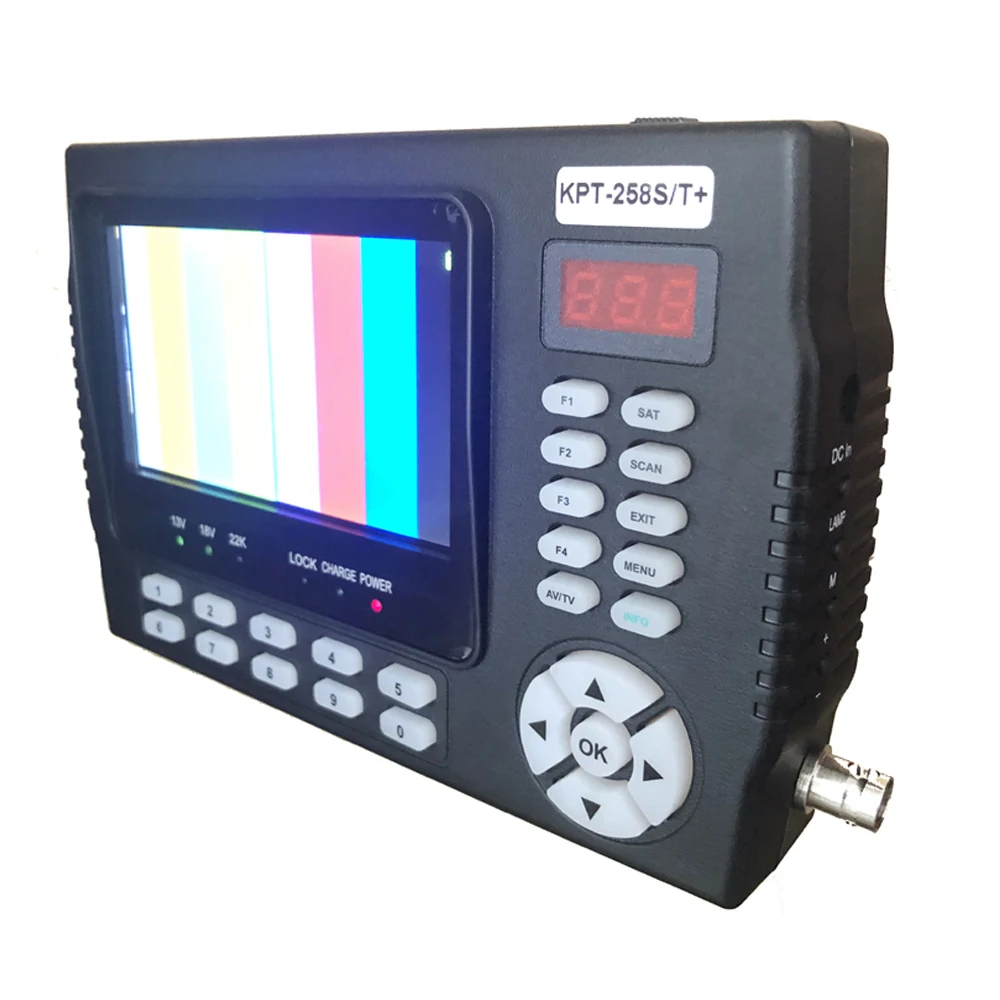 KPT-258ST S/T DVB-S2/T2 Satellite Finder Meter Receiver Signal Test Digital DVB-S2+T2+C Combo Receiver finder