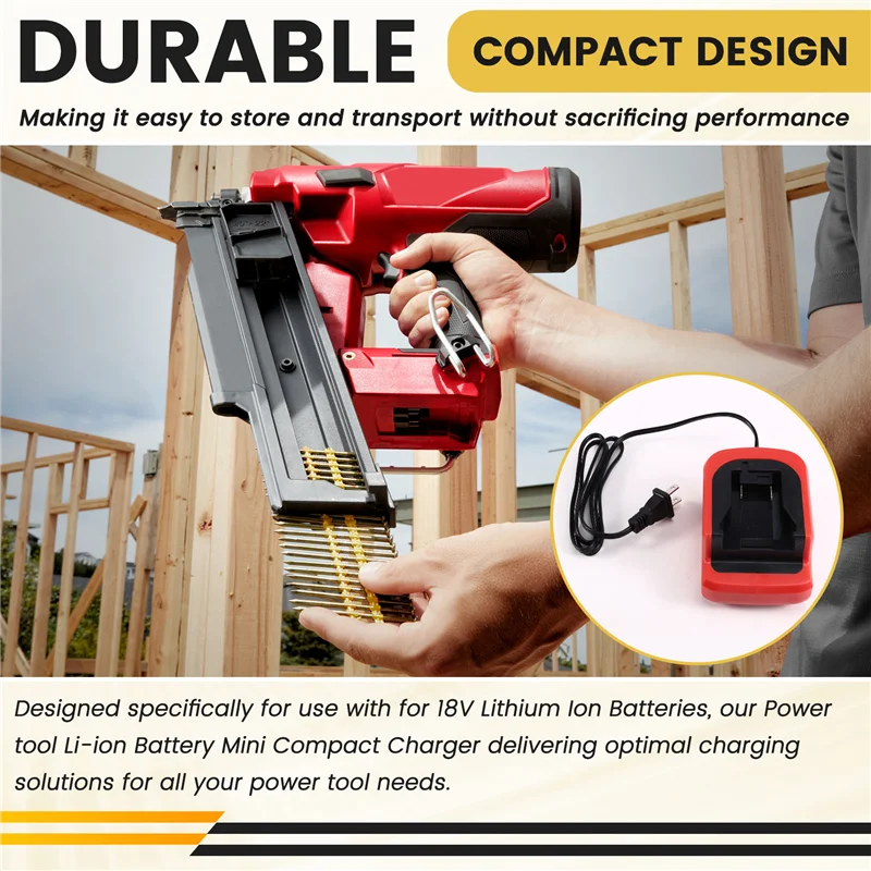 

AEE8-Power Tool Li- Battery Mini Compact Charger For 18V 20V Lithium Battery US Plug