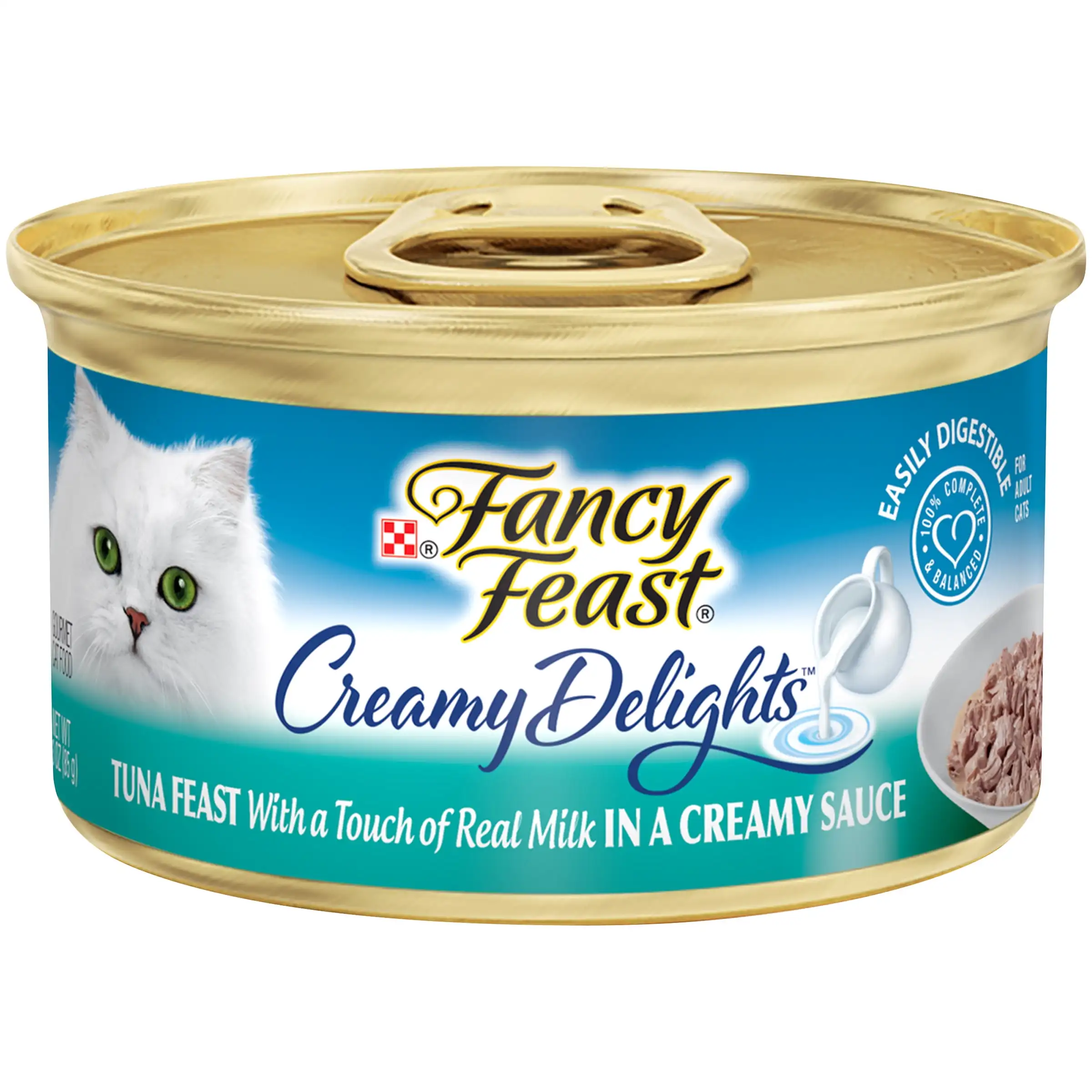 

Purina Fancy Feast Creamy Delight Wet Cat Food Tuna Milk, 3 oz Cans (24 Pack)