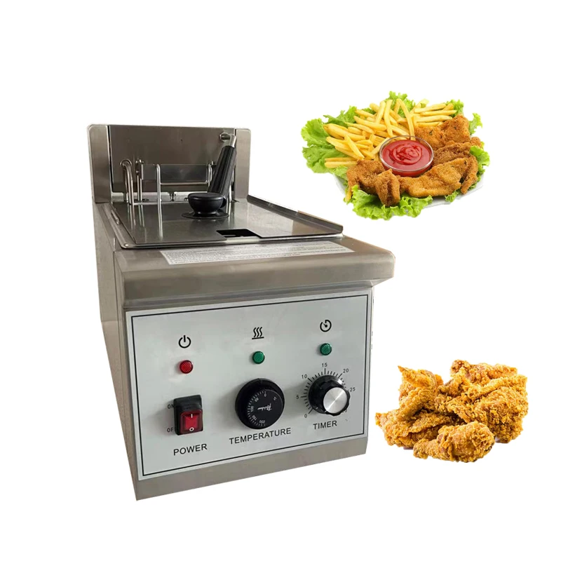 Automatic chicken fried machine 8L deep fryer electric potato chips onion frying machine