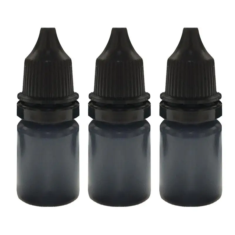 Black Ink For Stamps Black Stamp Replacement Ink 10ml Stamp Accessories Lightweight Stamp Refill Ink For Parcels Envelopes