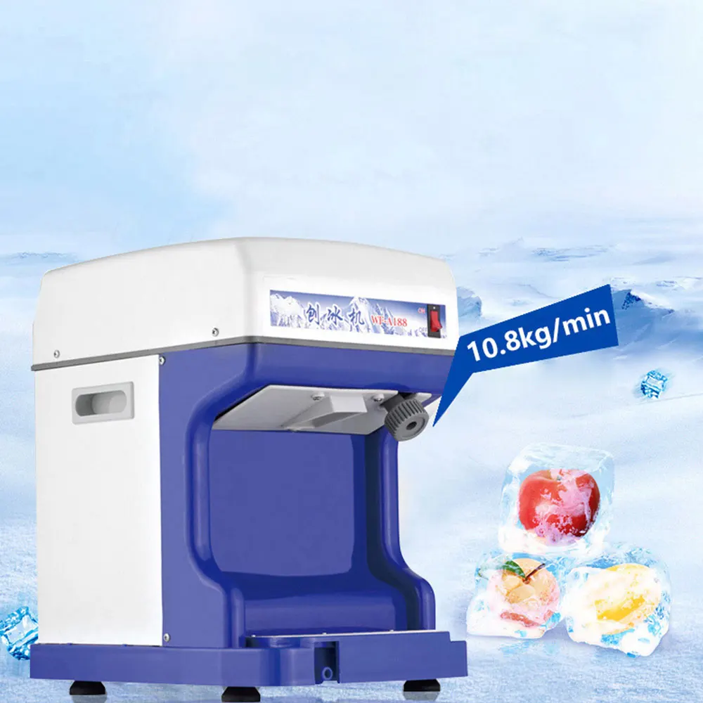 Commercial Ice Crusher Electric Automatic Ice Maker Commercial Ice Machine Snow Cone Chopper Flake Maker