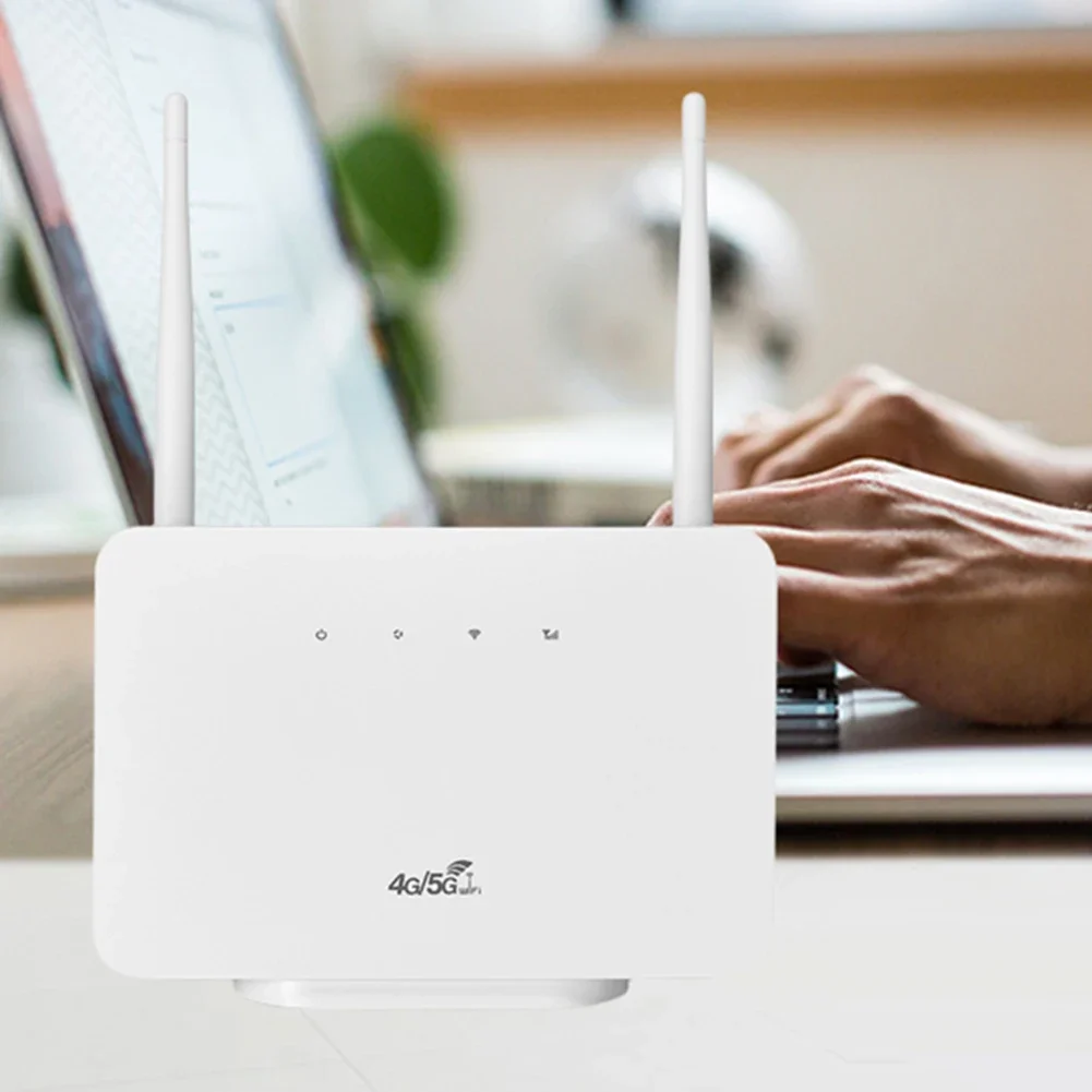 4G LTE CPE Router Modem 300Mbps Wireless Hotspot External Antenna with Sim Card Slot EU Plug Internet Connection