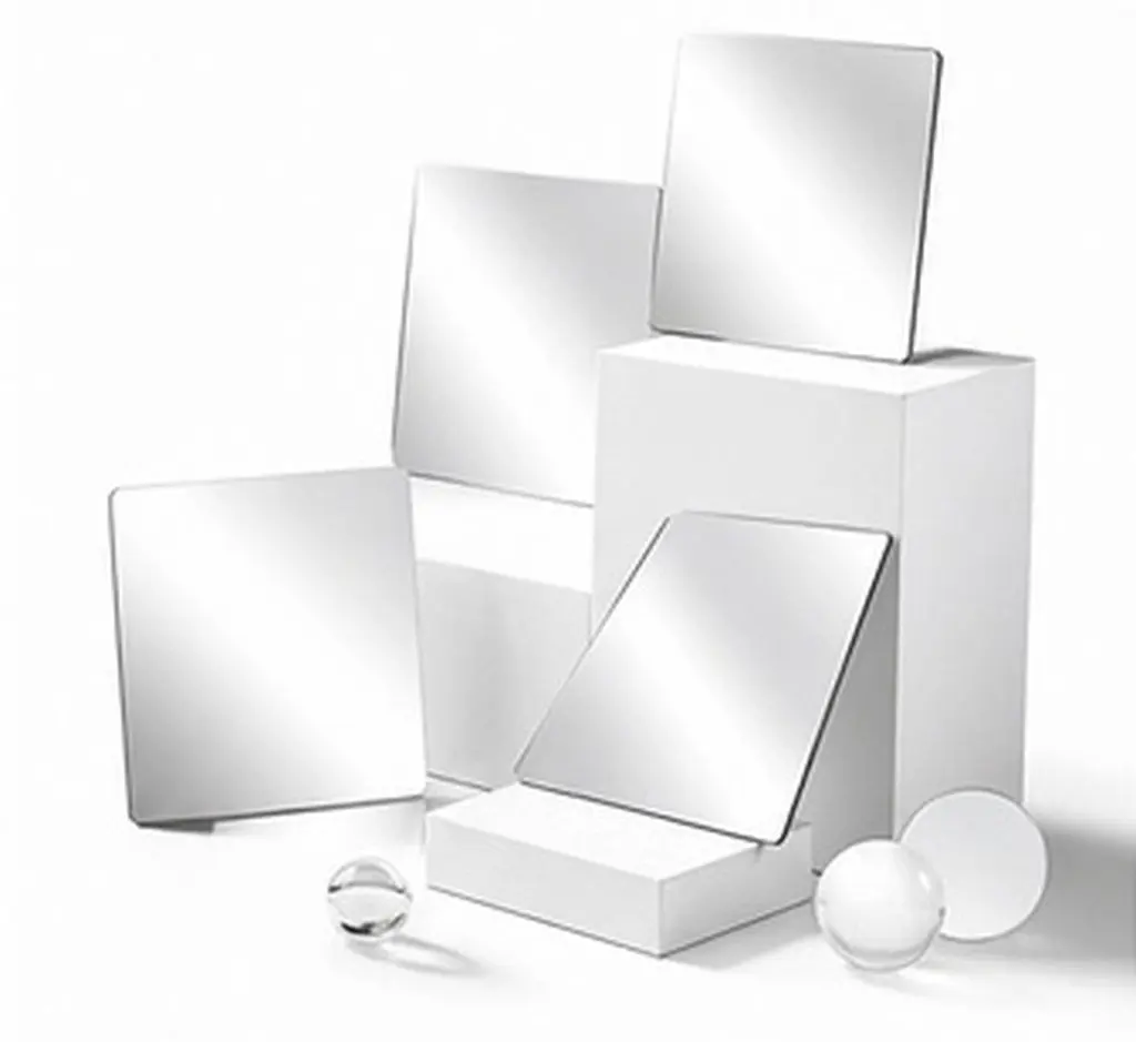 8pcs Self-Adhesive Tiles 20X20Cm Acrylic Mirror Sheets For Wall Diy Decoration Stick On Wall Mirror Bathroom Bedroom Gym Door