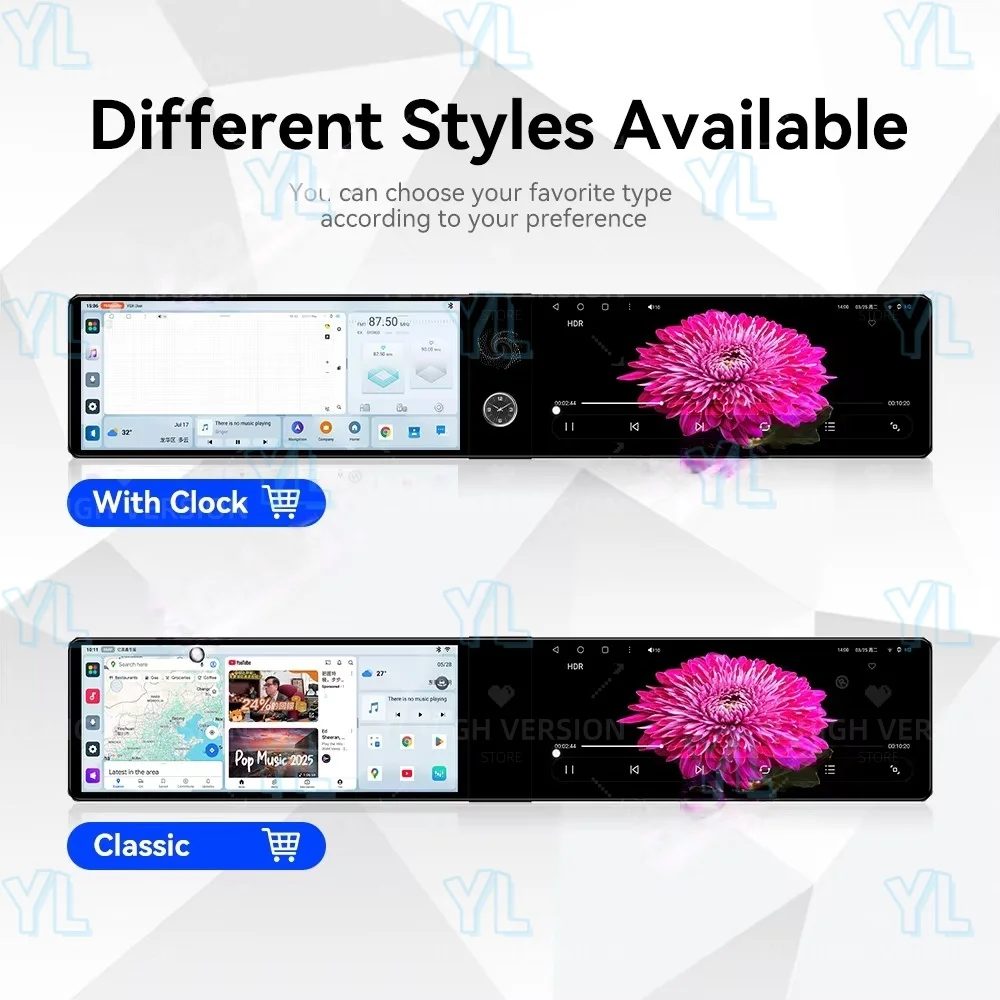 شاشة مزدوجة 12.3 بوصة عالية الدقة تعمل باللمس 8 + 256 جيجابايت أندرويد 13 وحدة CarPlay اللاسلكية ونظام أندرويد Auto Head لتويوتا RAV4 XA50 2020-2024 GPS DSP #6