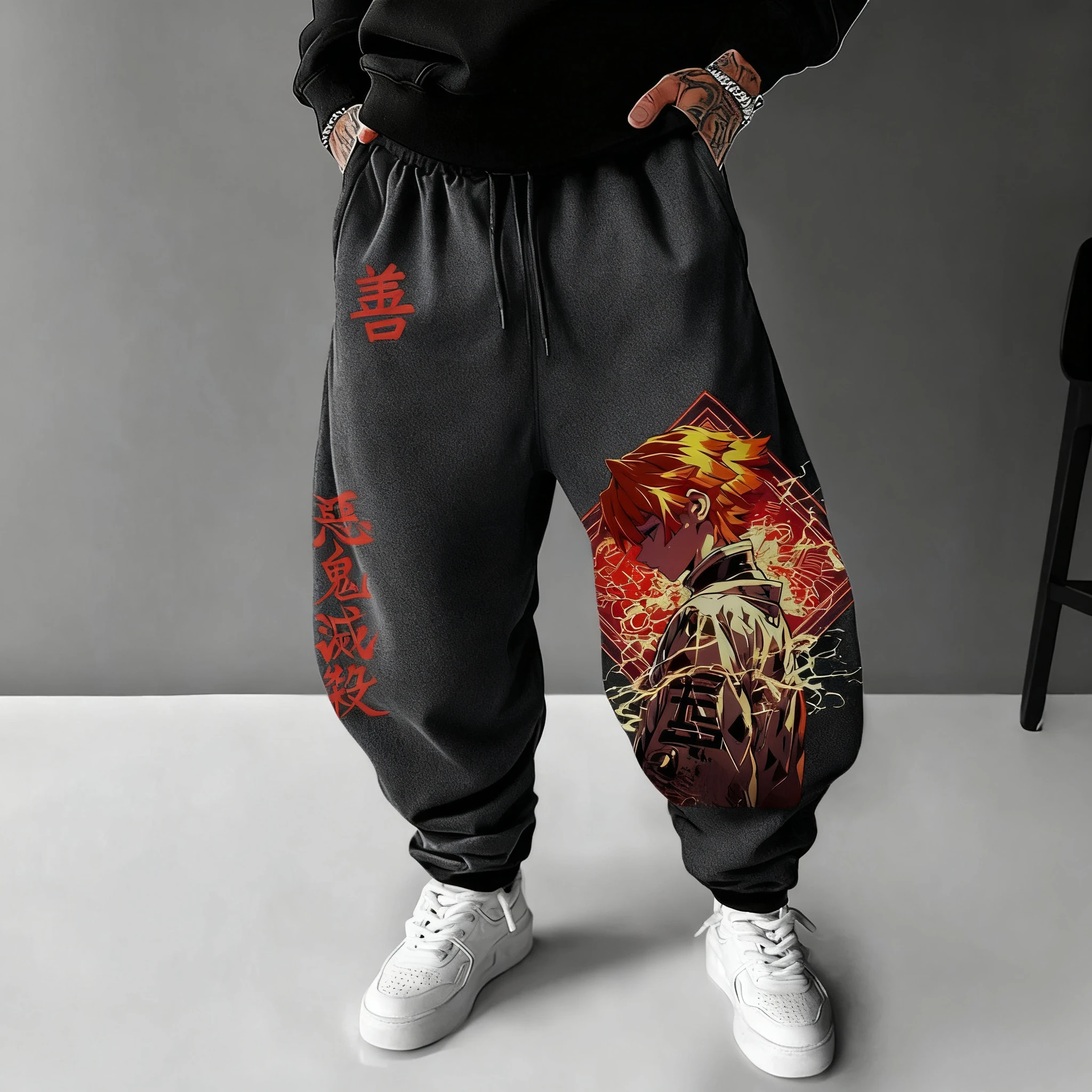 

Demon Slayer Kimetsu No Yaiba Anime Men Women Sweatpants Manga Print Jogger Pants Summer Streetwear Casual Hip Hop Trousers Y2k