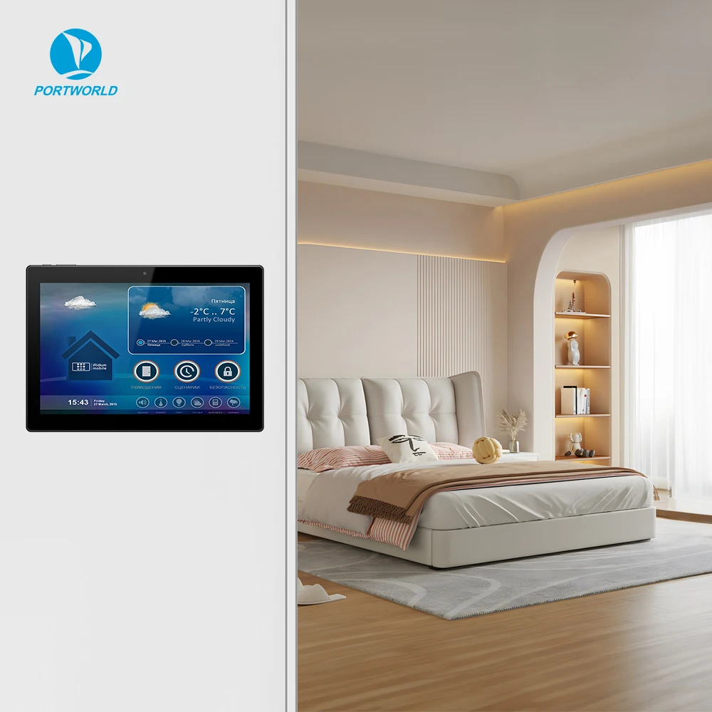 Plastic Housing AC / DC Input 10 Inch 1280x800 Resolution Android / Linux Touch Screen Tablet For Smart Hotel Lighting Control