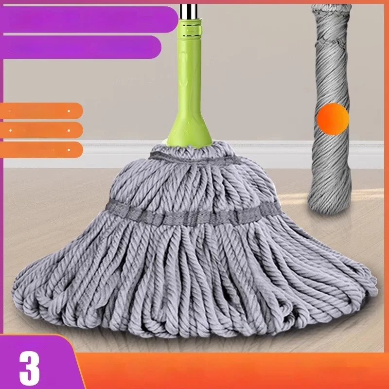 GIANXI Household Rotating Mop Aurosqueezer living Room Cleaning Mop Restaurant Kitchen Fiber Rope Floor Rags Things For The Home