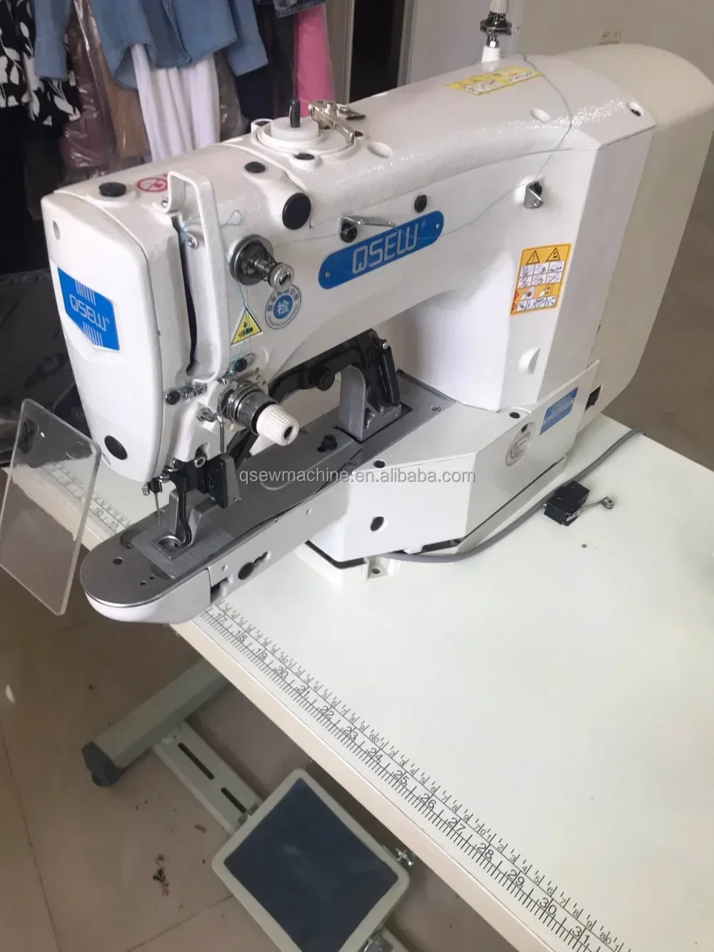 QS-433H Tombol elektronik memasang bartacking mesin jahit jahitan tali jaring kait besar