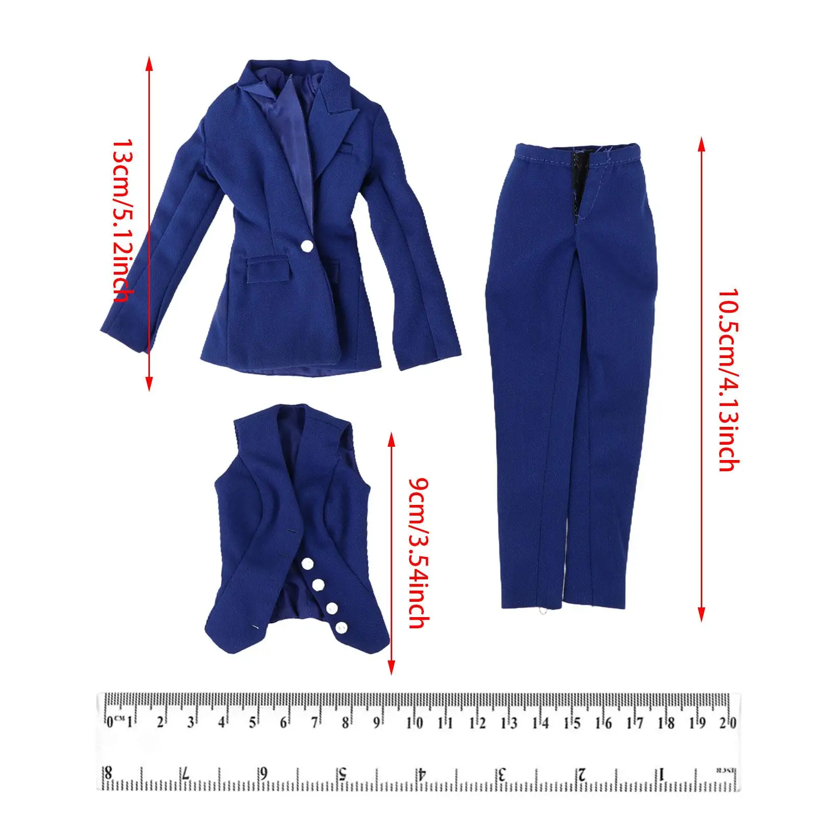 Veste et pantalon entièrement trempés à la main pour figurines d'action, vêtements féminins au beurre, tenue habillée, accessoires de modèle de mode, 12 ", 3x, 1/6